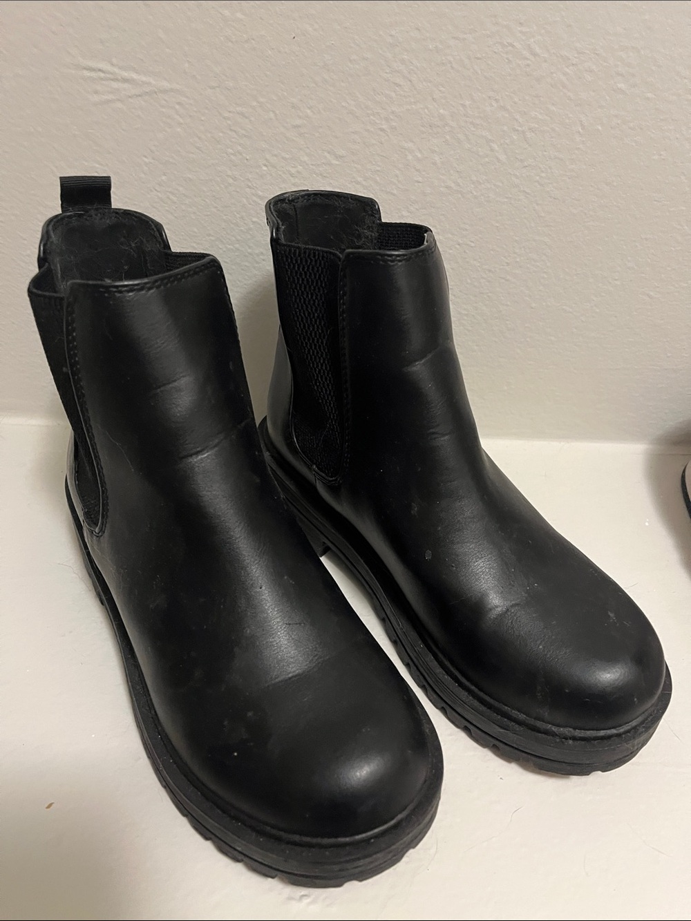 Black Chelsea Platform Boots